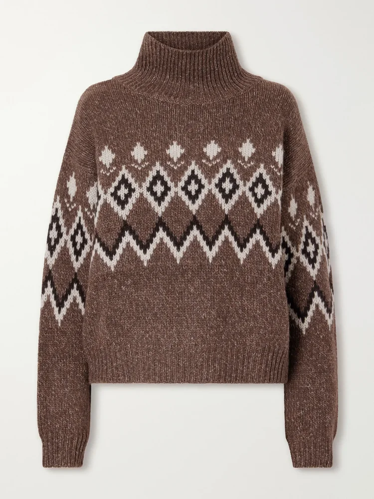 Gudrun Fair Isle cashmere turtleneck sweater
