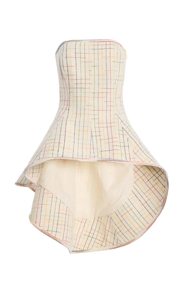 Tilt-A-Whirl Checked Silk Top