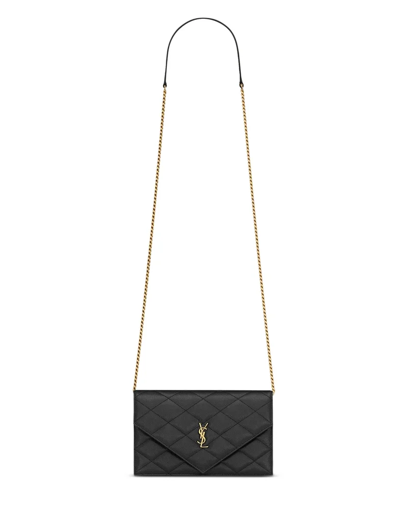 Paris Chain Wallet in Grain De Poudre Leather