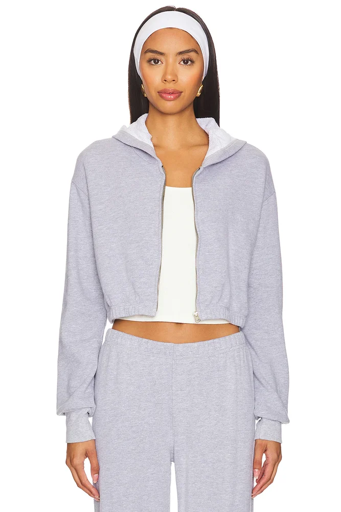 Zip Up Crop Hoodie