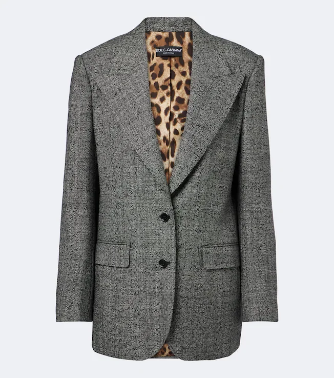 Virgin wool tweed blazer