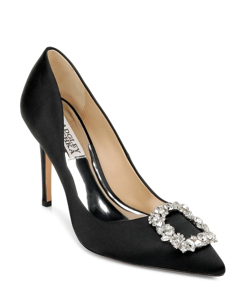 Cher Crystal Buckle Pumps