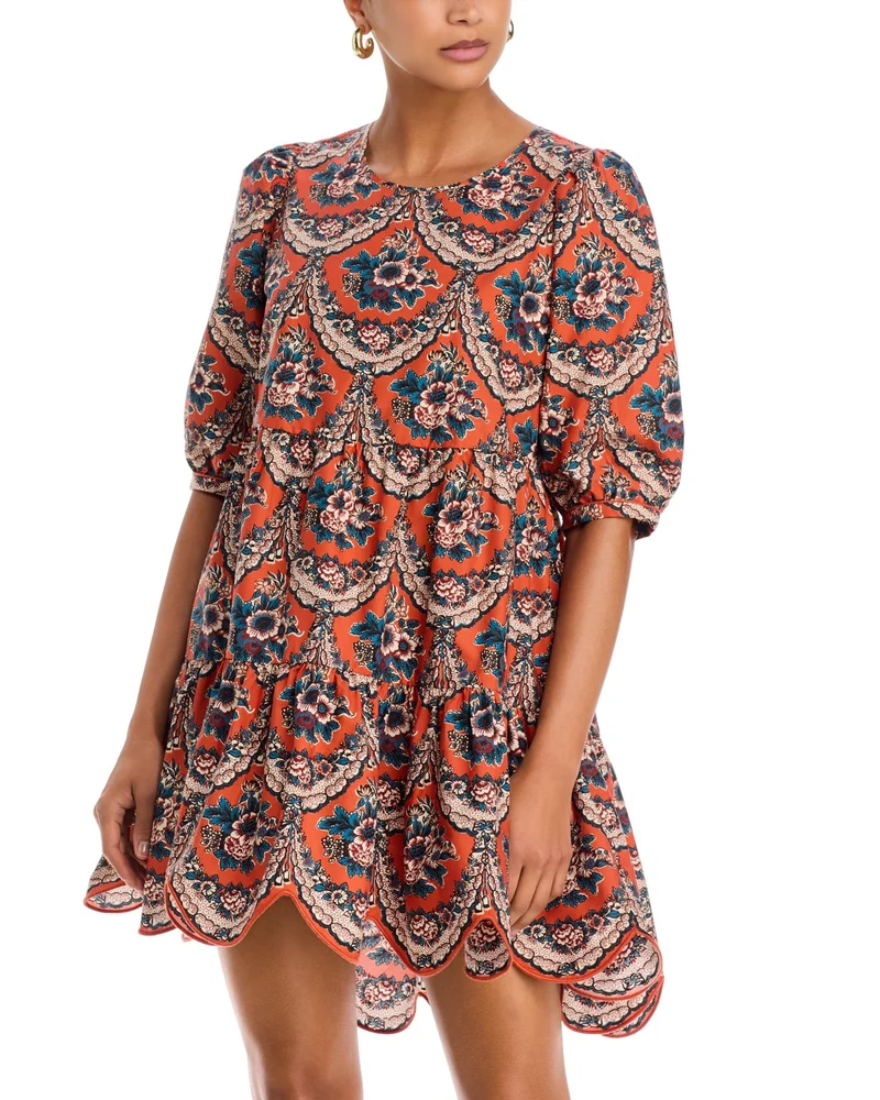 Victorian Floral Mini Dress