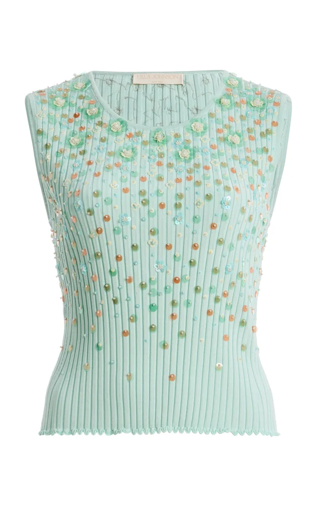 Aurelie Embellished Knit Tank