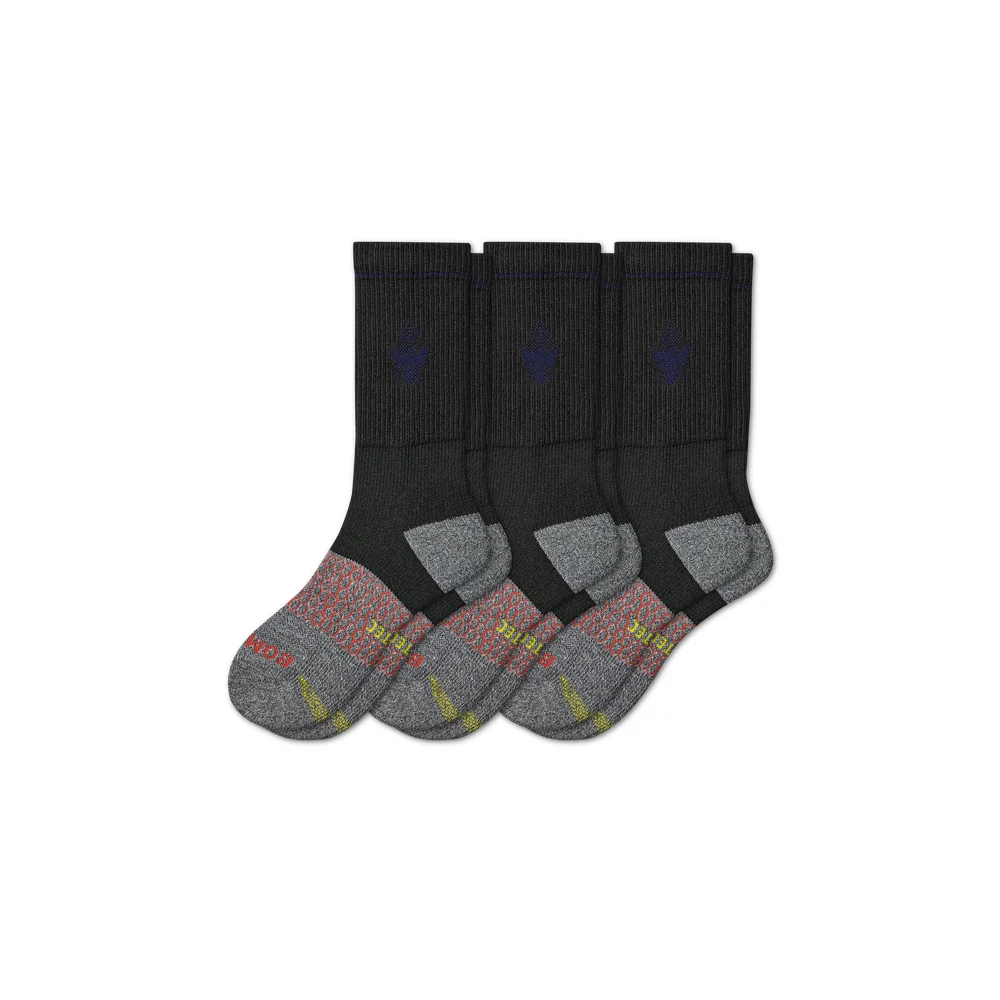 Men's Targeted Compression Performance Calf Sock 3-Pack Medium Black, 2 Packs