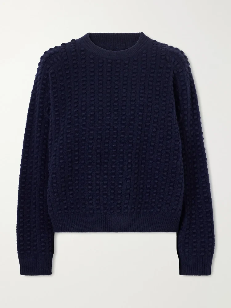 Rolf bubble-stitch cashmere sweater
