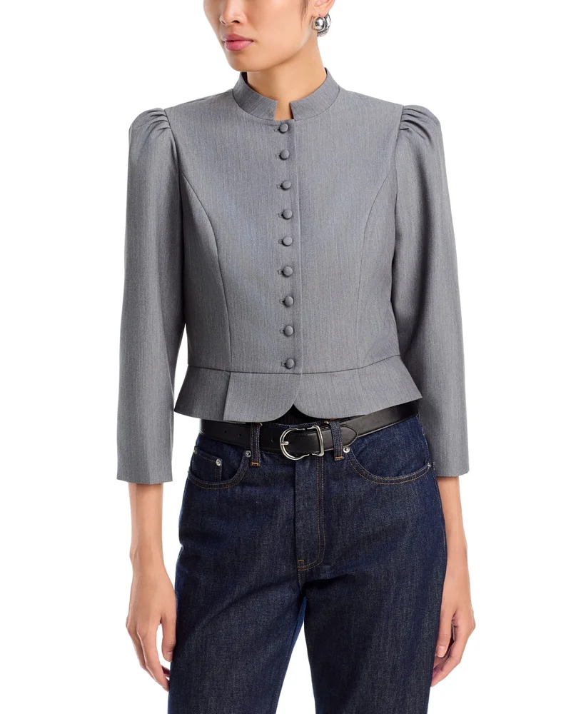 Kaelani Button Front Peplum Jacket
