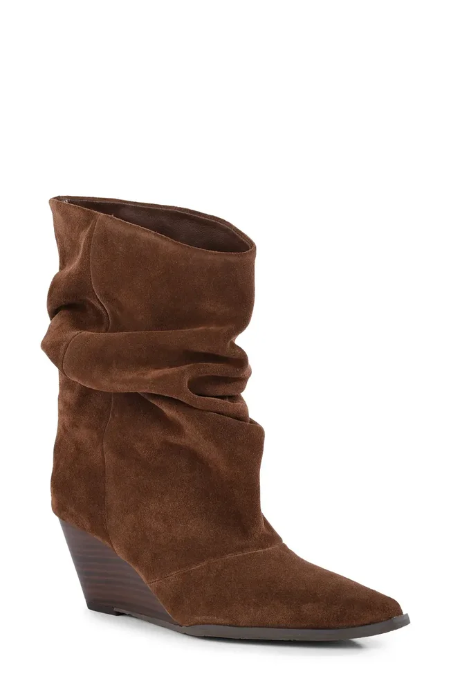 The Getty Slouch Wedge Bootie