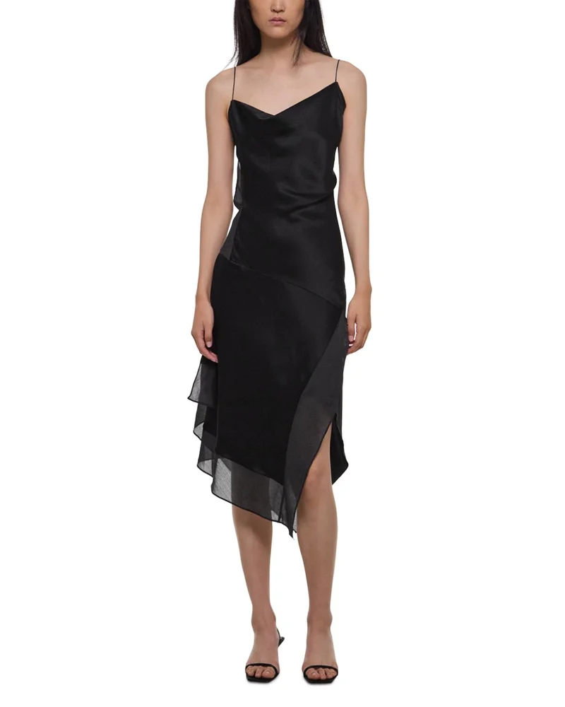 Silk Handkerchief Hem Dress