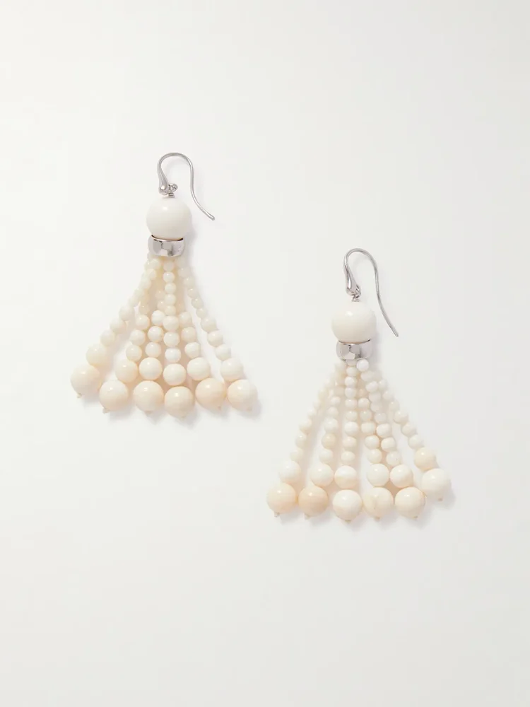 Venice Opera silver stone earrings