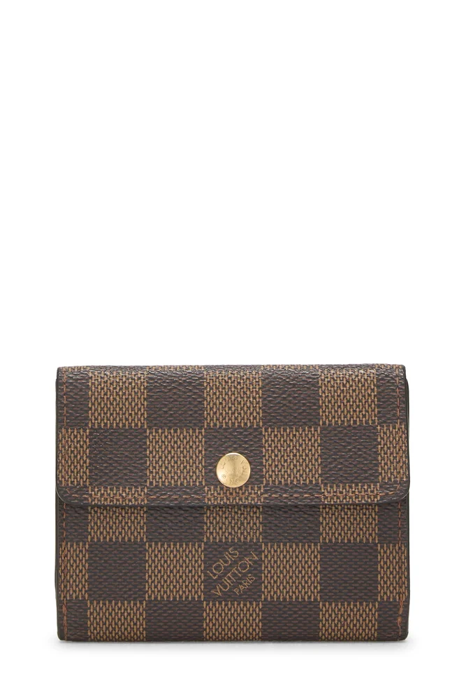 Pre-Owned Damier Ebene Canvas Ludlow Card Holder