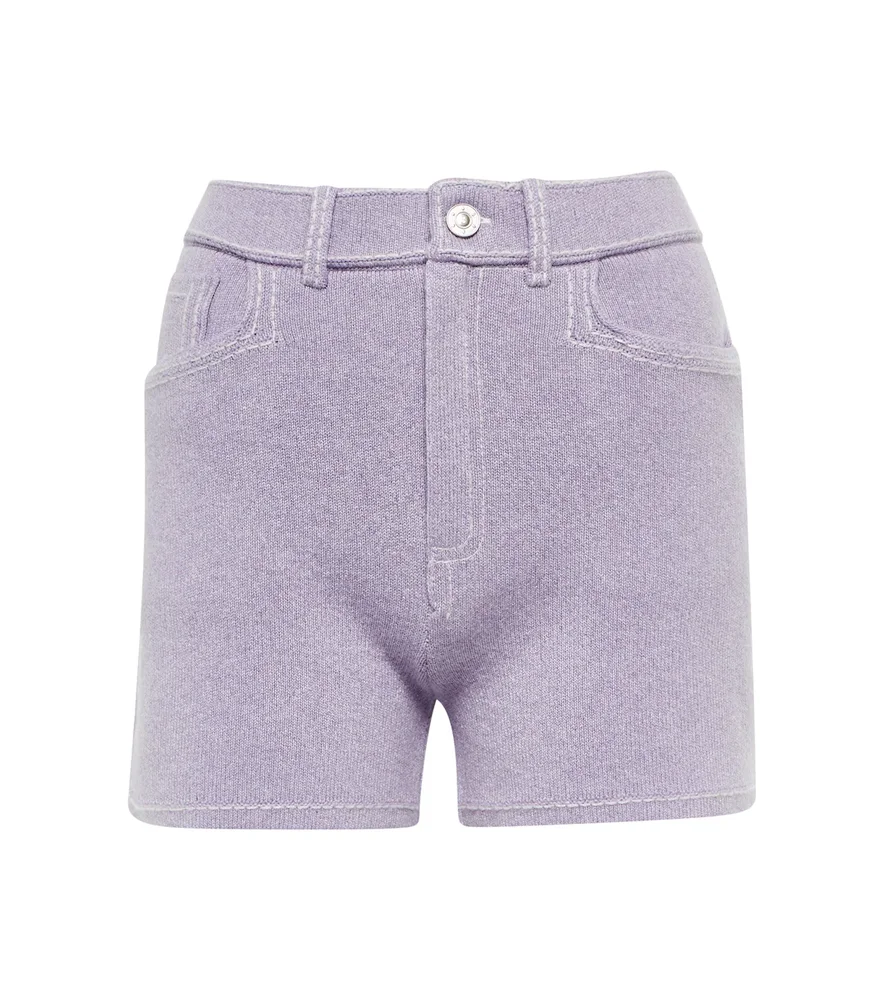 Cashmere and cotton shorts