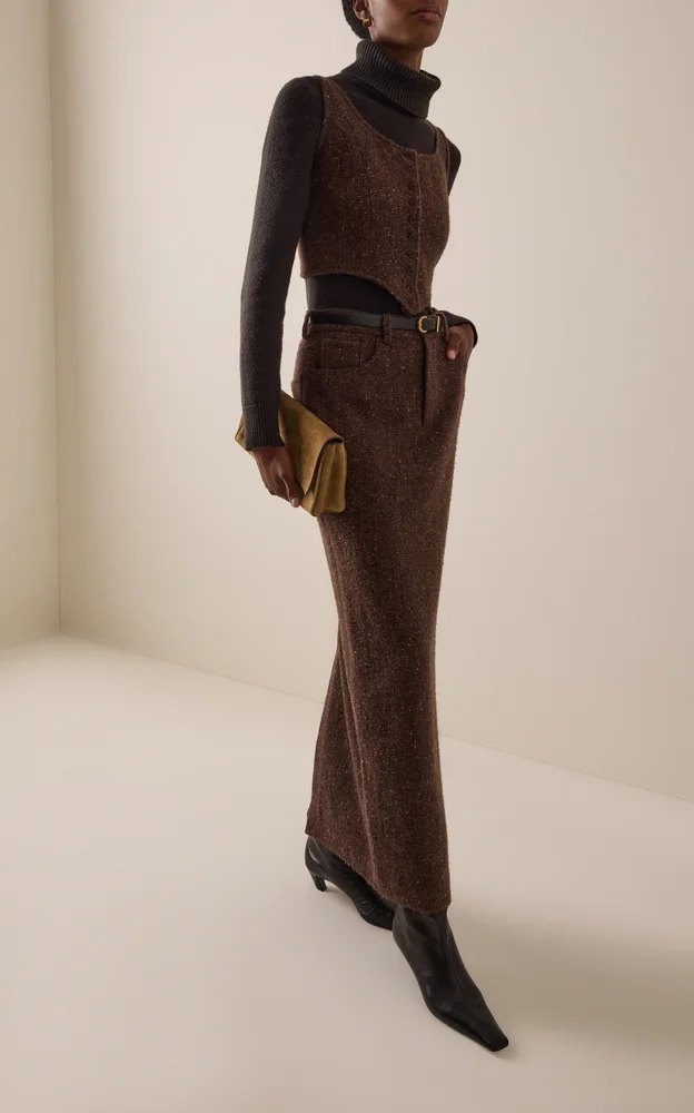 Fontaine Tweed Maxi Skirt