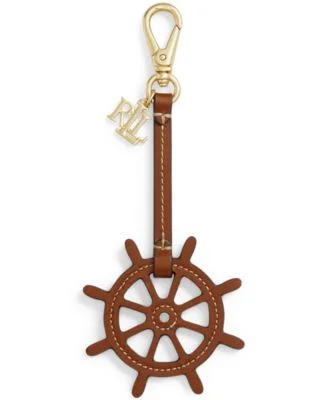 Wheel & Logo Leather Charm