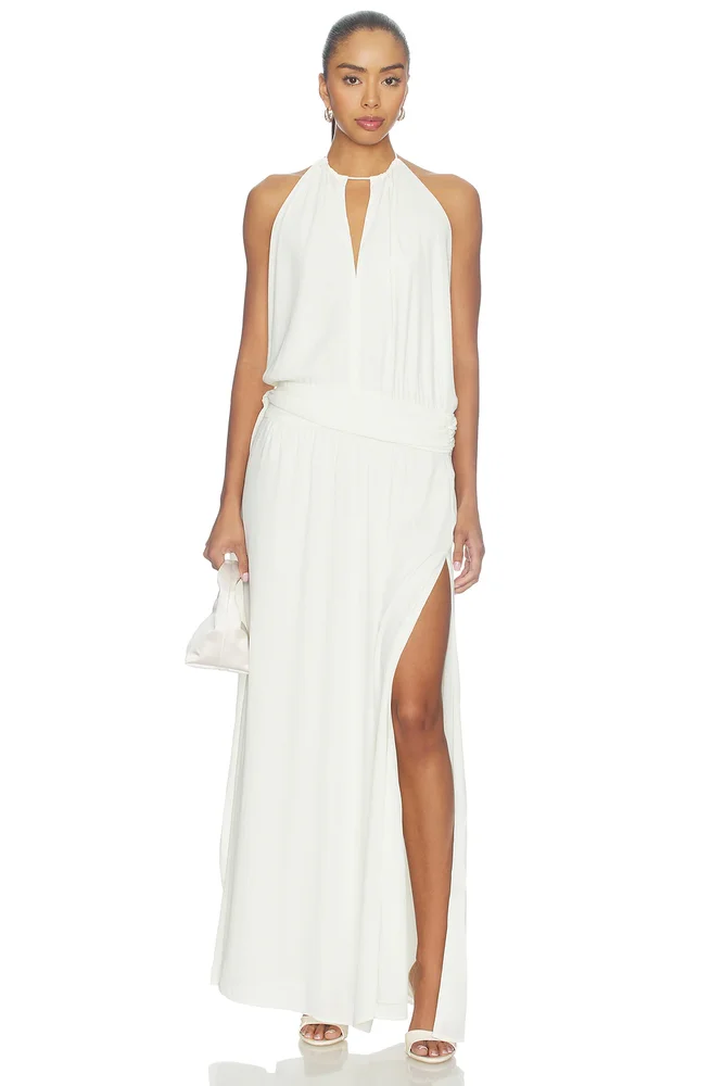 Draped Backless Gown