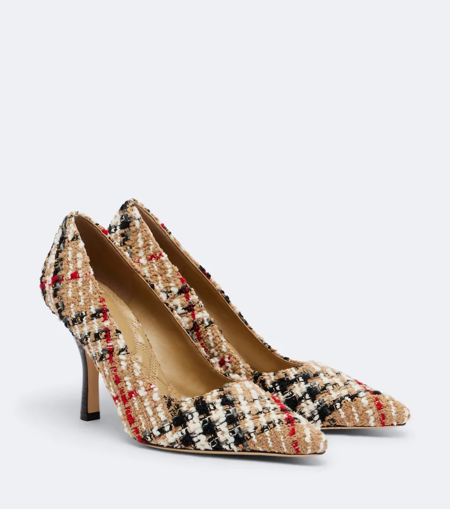 Burberry Check bouclé pumps