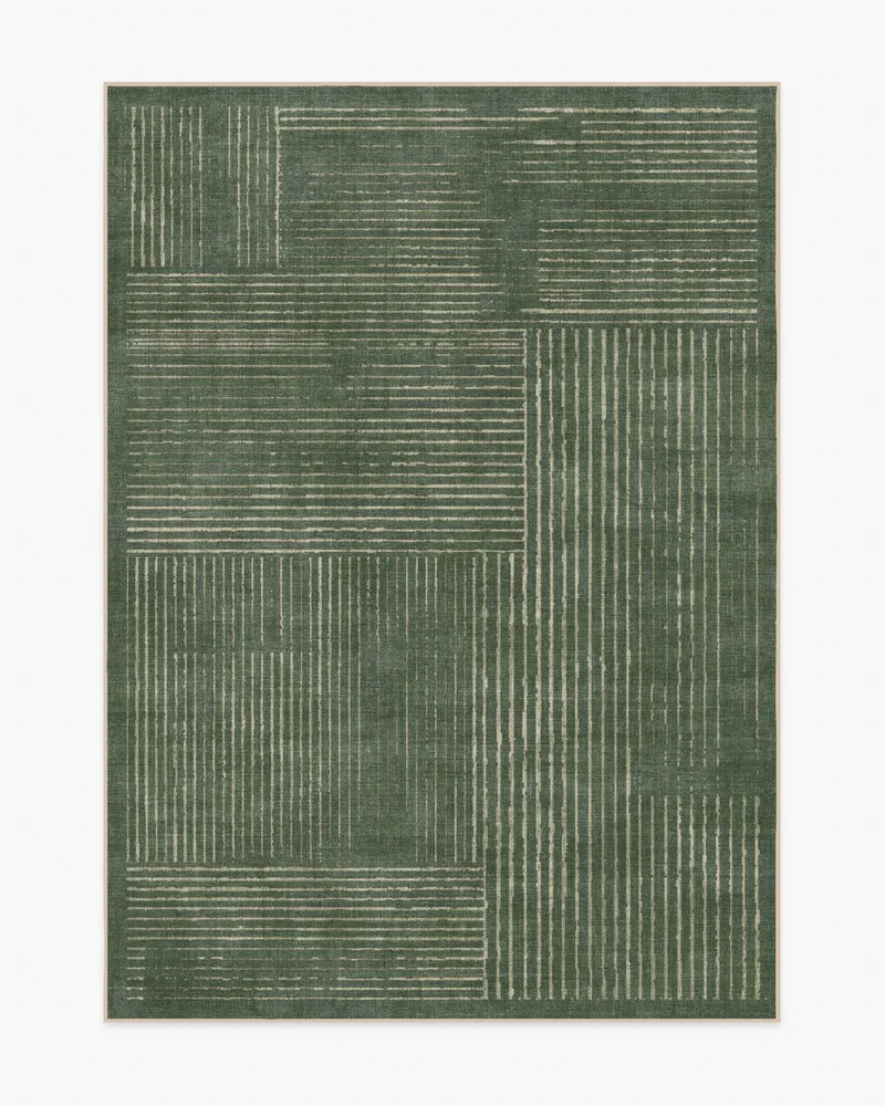 Linear Oasis Green Rug