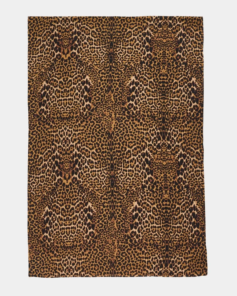 Leopard-Print Cashmere Wrap