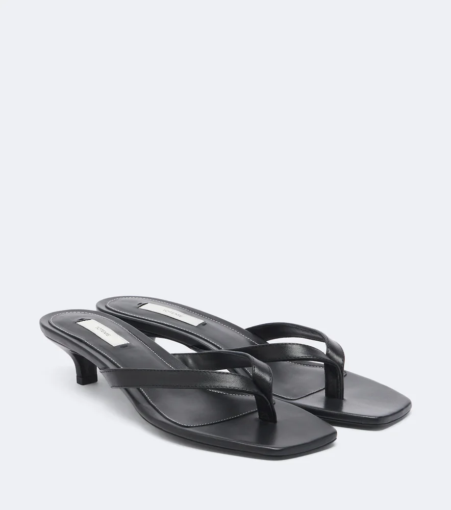 Leather thong sandals