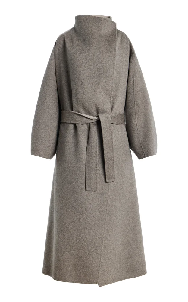 Leroy Reversible Funnel-Neck Wool-Blend Coat