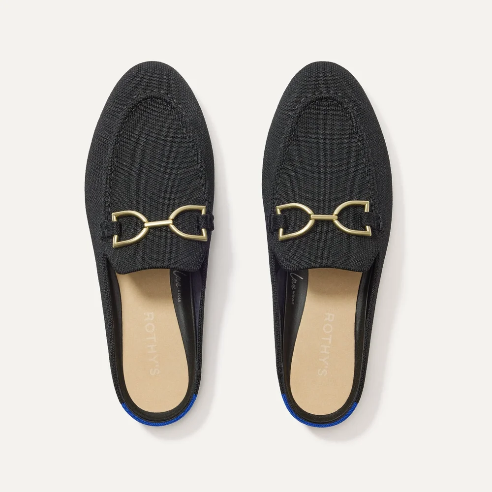 The Double Bit Loafer Mule (Black)