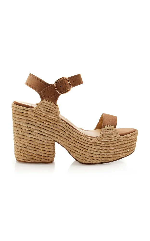 Sardis Suede-Trimmed Sandals Sandal