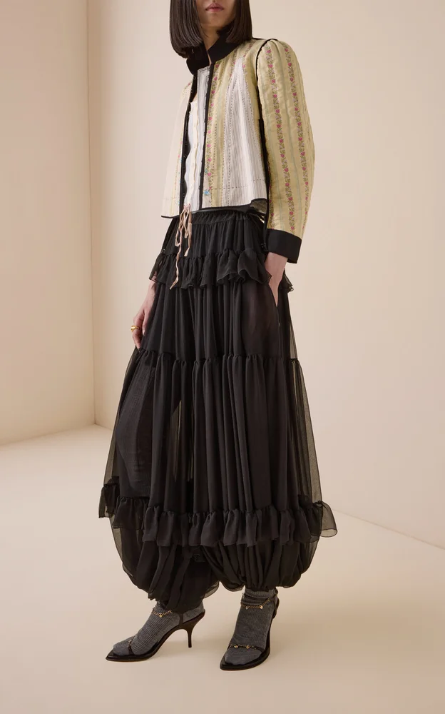 Fluid Pleated Silk Pants