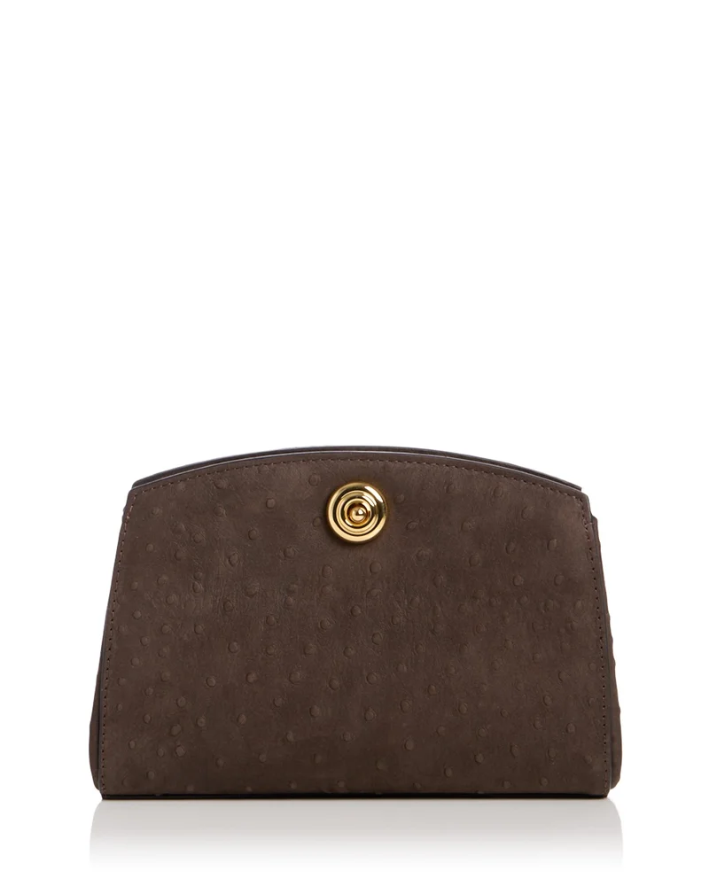 Pushlock Suede Clutch