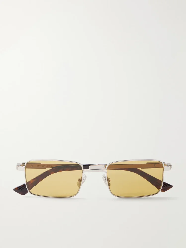 Square-frame metal sunglasses
