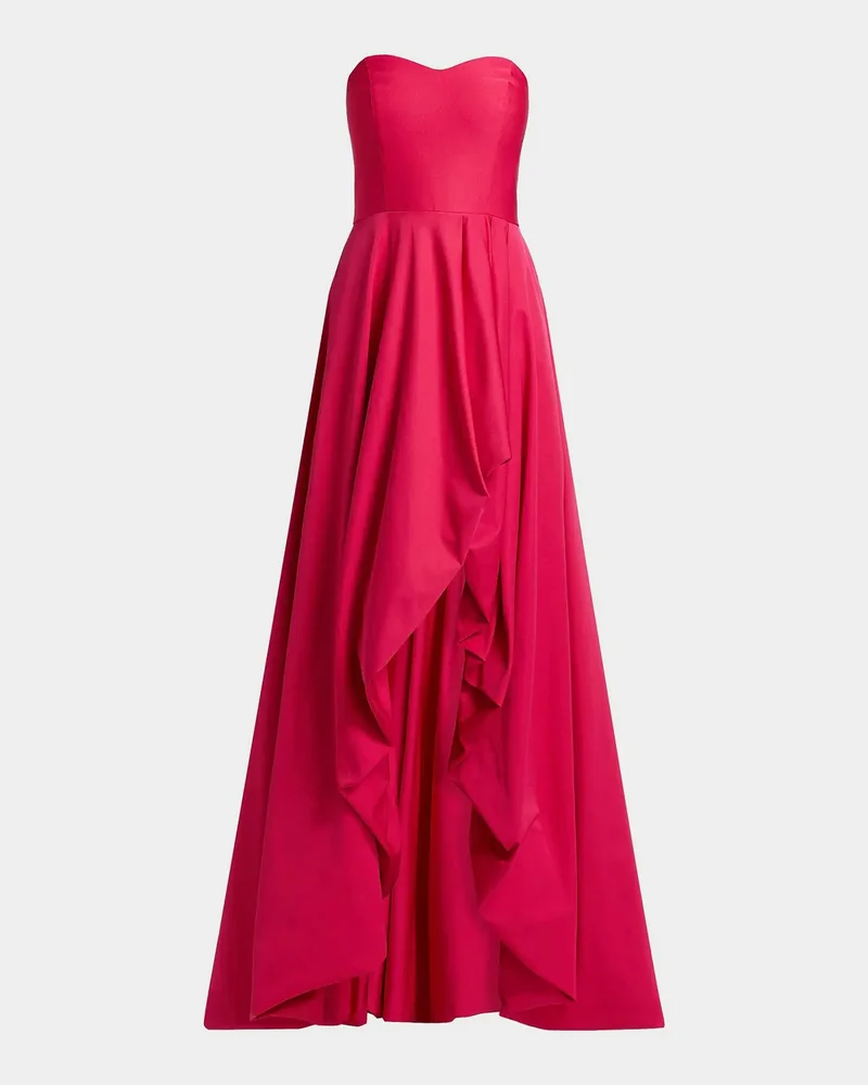 Leela Faille Fit-And-Flare Gown