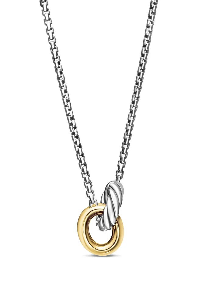 Petite Cable Linked Hoop Necklace