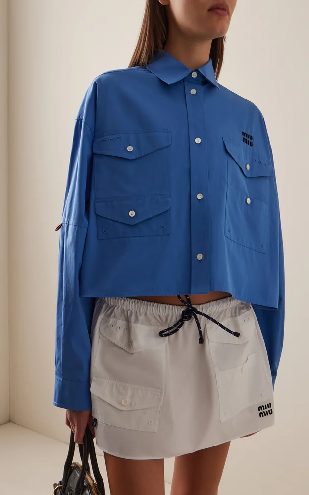Cotton-Poplin Shirt Jacket