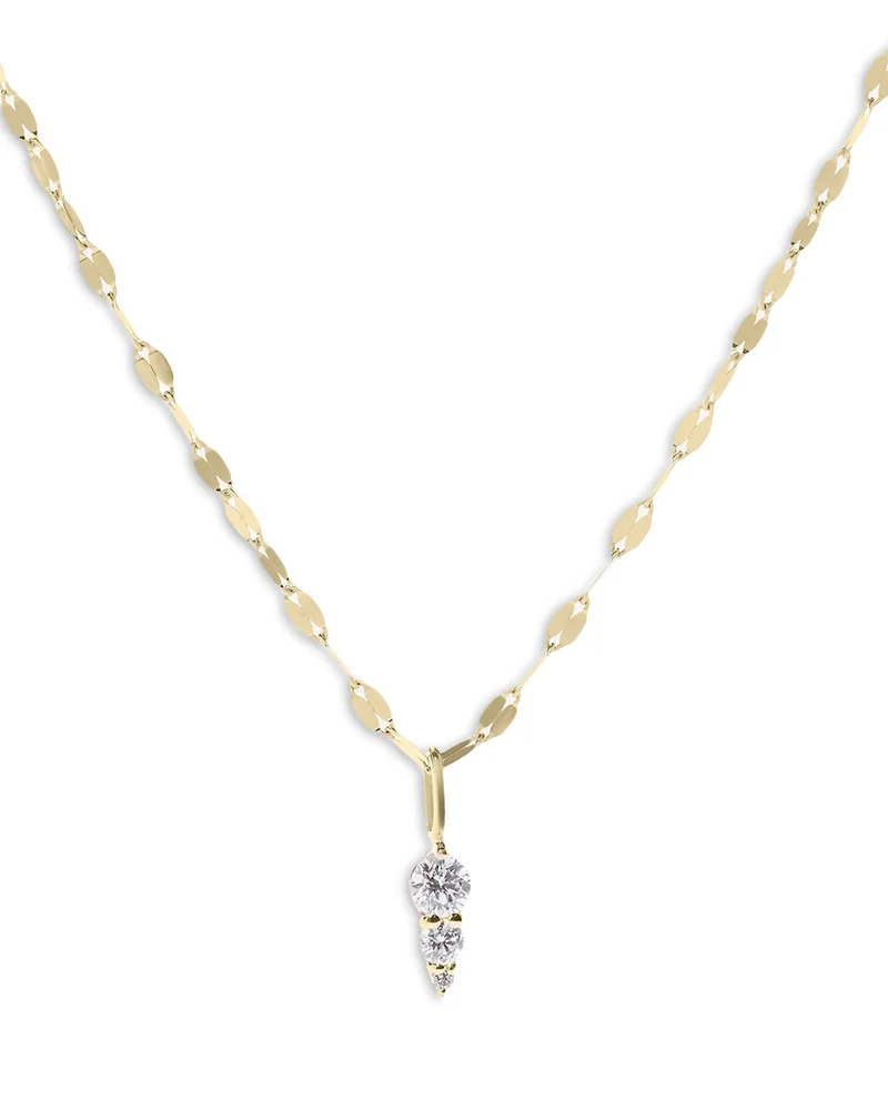 14K Gold Diamond Spike Pendant Necklace, 0.18 tcw