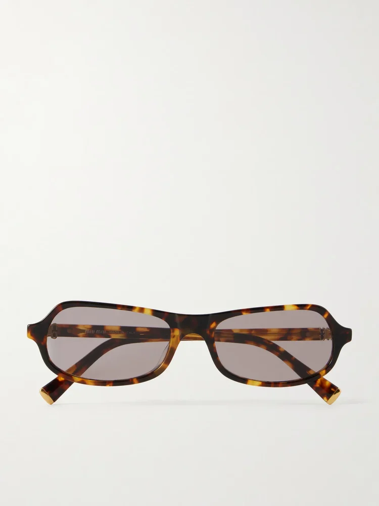 Round-frame acetate sunglasses