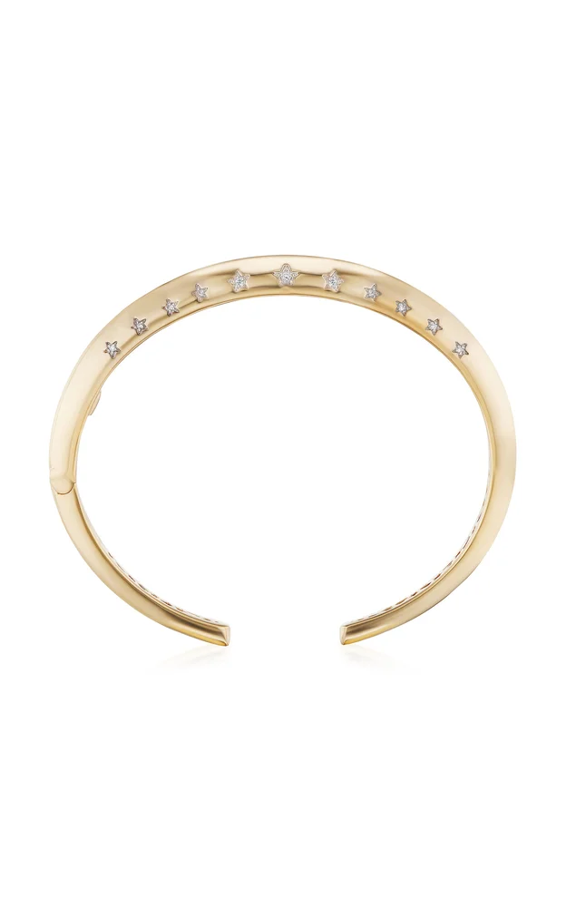 Stelle 18K Yellow Gold Diamond Cuff