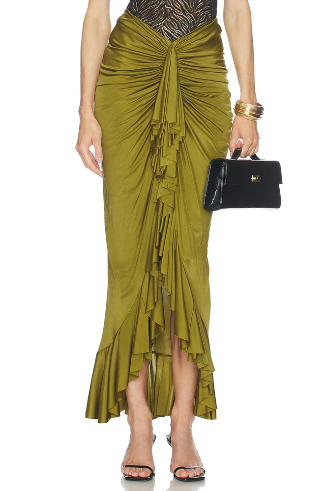 Ruffle Long Skirt
