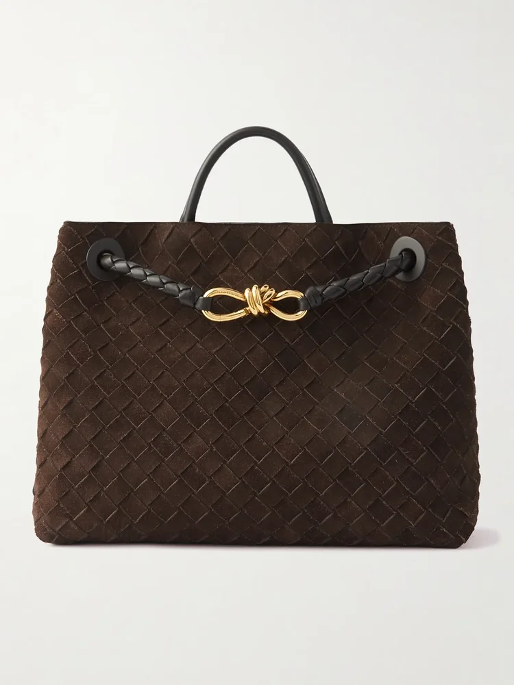 Andiamo medium Intrecciato suede tote