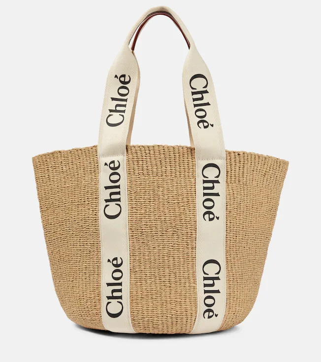 Chloé x Mifuko Woody Large raffia tote