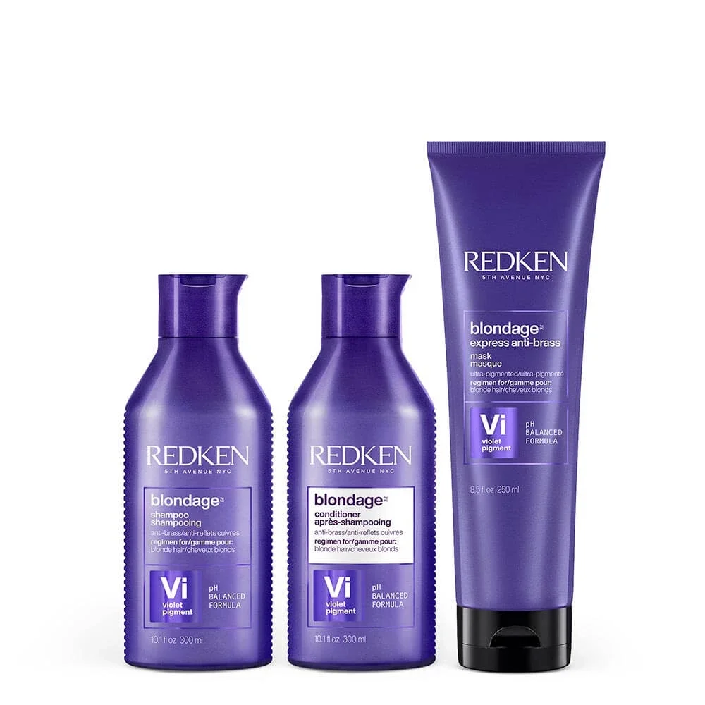 Blondage Shampoo, Conditioner and Express Anti-Brass Mask