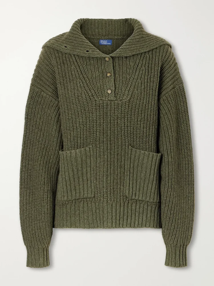 Cotton and wool-blend sweater