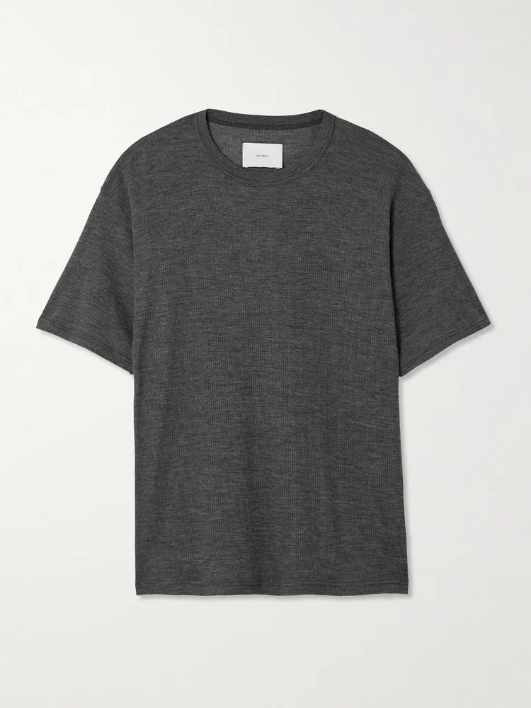 Ribbed wool T-shirt