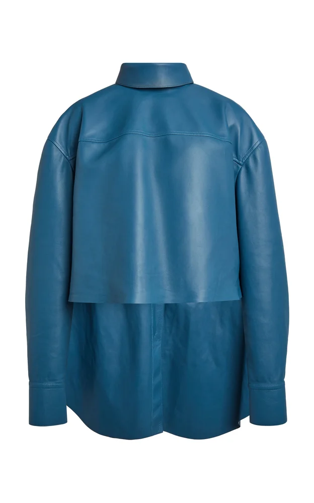 Tie-Back Leather Shirt