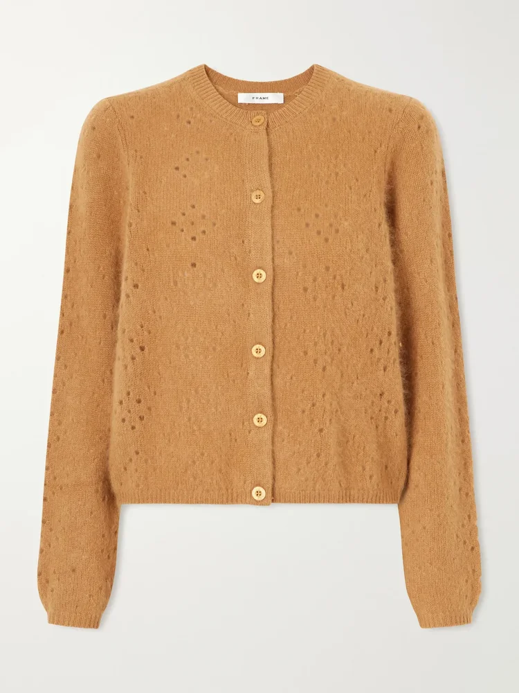 The Cashmere Airy Teddy Cardi wool and cashmere-blend cardigan
