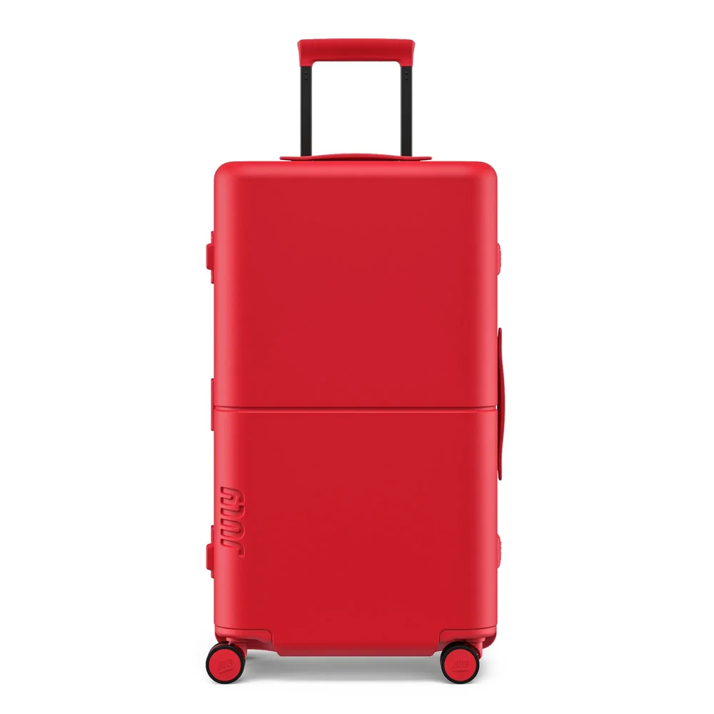Checked Trunk, Matte Cherry Red