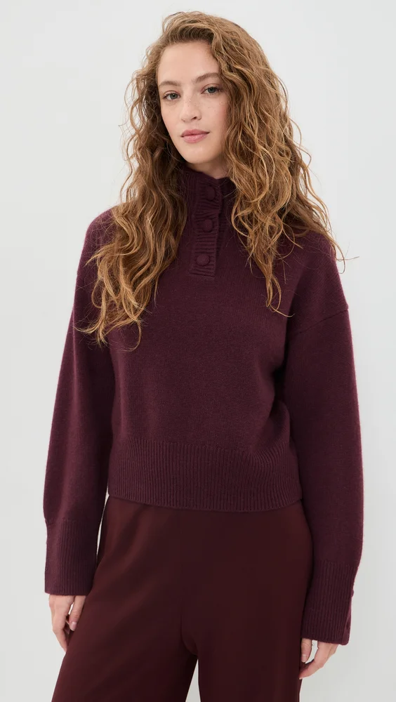 Cashmere Blend High Neck Sweater