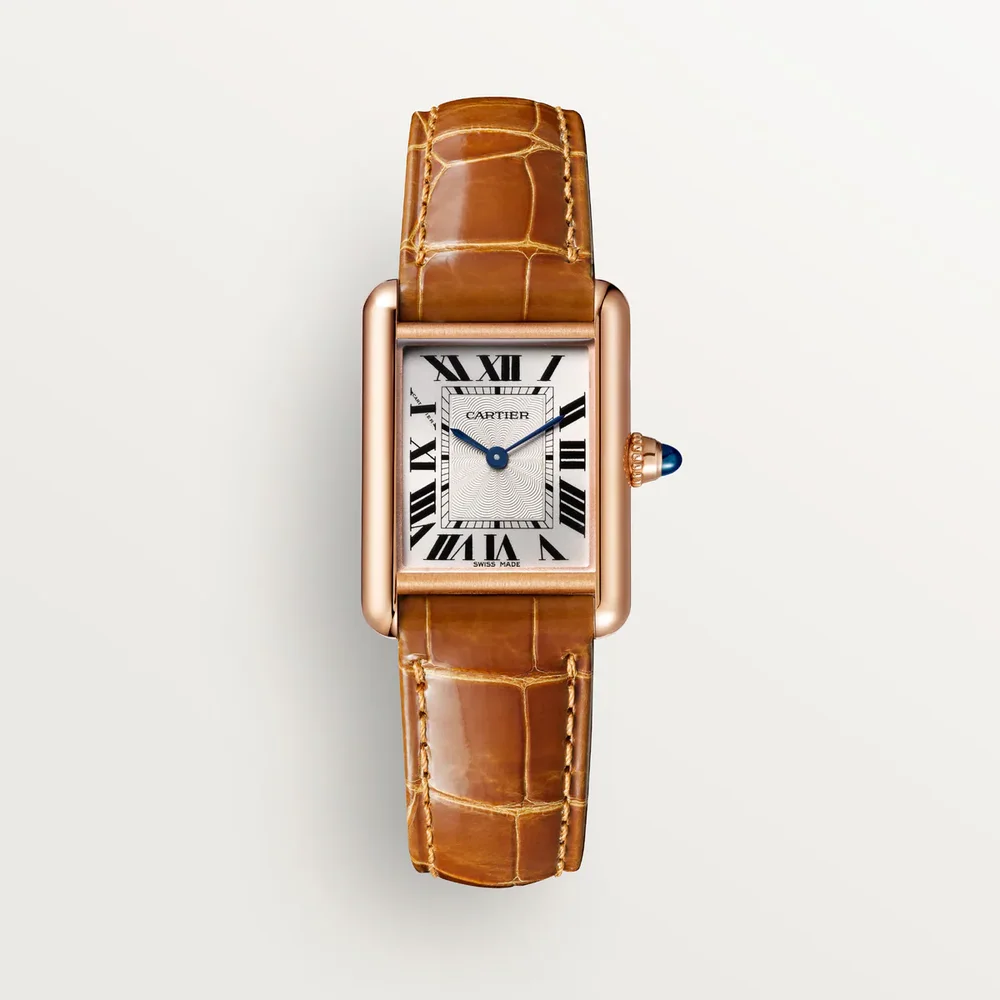Tank Louis Cartier Watch Small, Hand-wound Mechanical Movement, Rose Gold