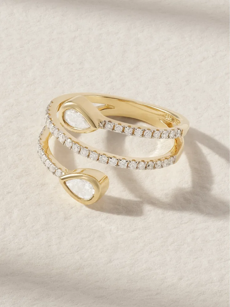 14-karat gold diamond ring