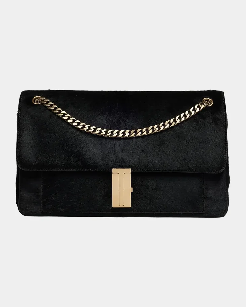 Mia Calf Hair Chain Shoulder Bag