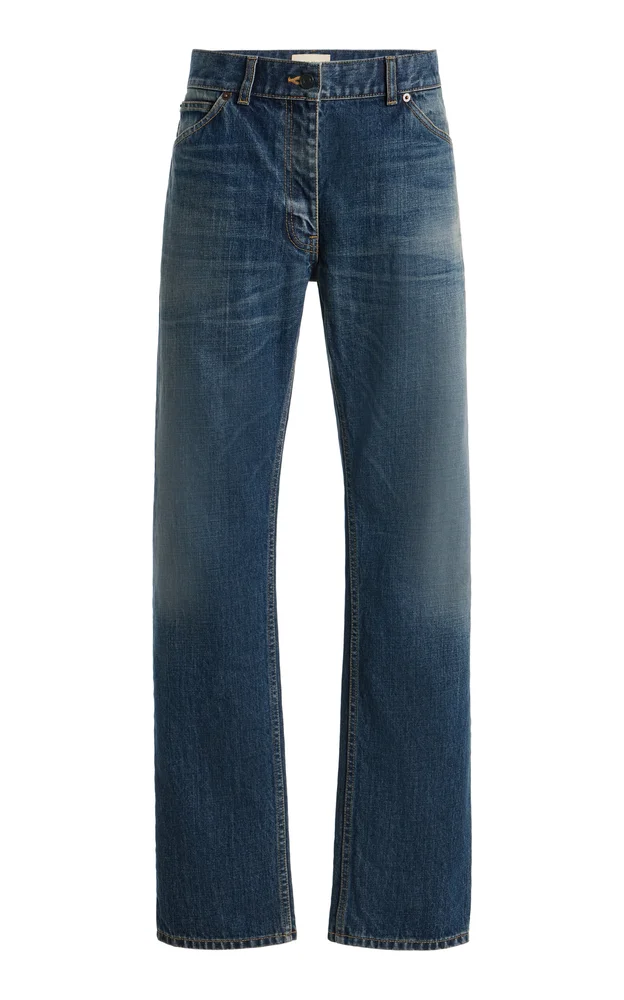 Dinni Rigid Mid-Rise Straight-Leg Jeans