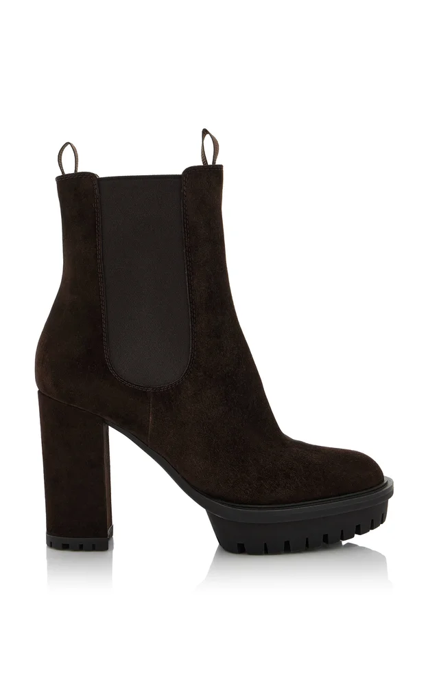 Barrie Suede Platform Boots